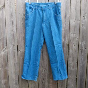 Vintage Jeans 34x27 Blue Denim Made in U.S.A. 70s 80s "Comfort Action Sports"
